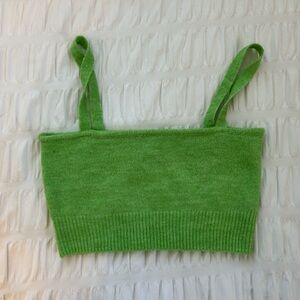 Cotton On Fuzzy Lime Crop Top